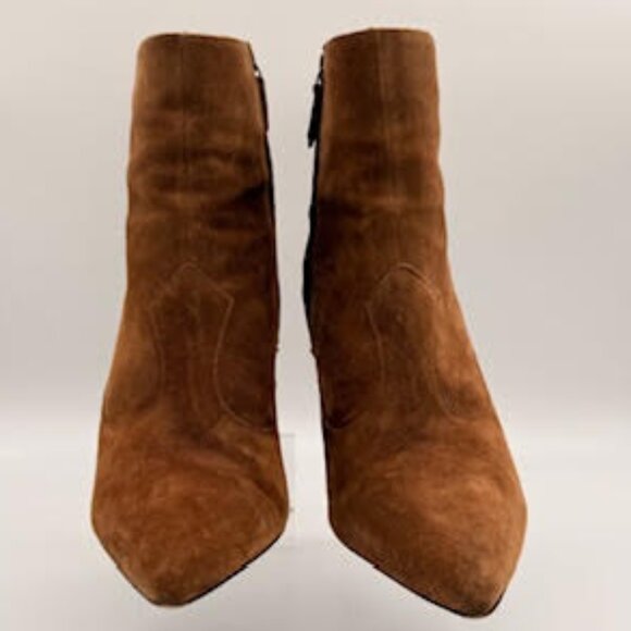 AllSaints Suede Stiletto Ankle Boots Brown 41 (WMS Size 10) Y2K - Picture 4 of 15